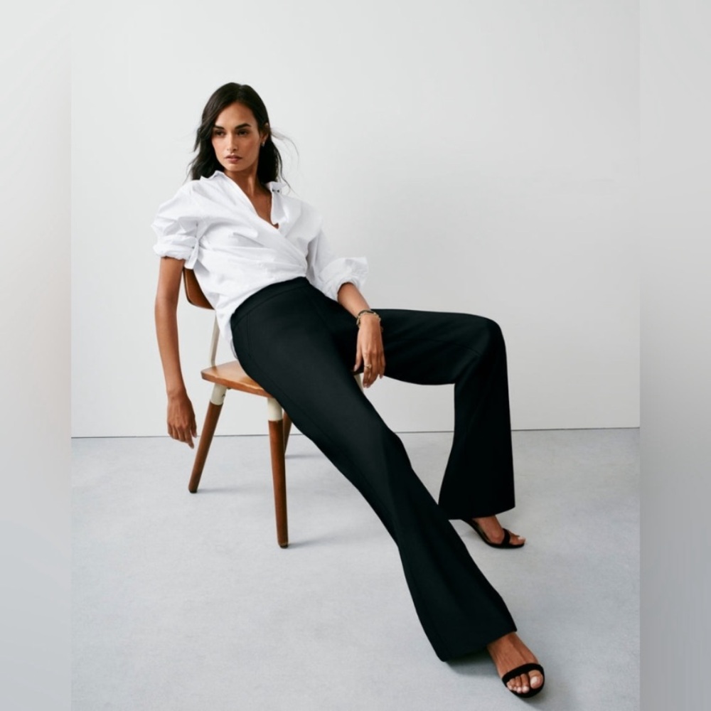 SPANX Smooth Perfect Fit Ponte Wide Leg Trousers in Black - L - Picture 12 of 12